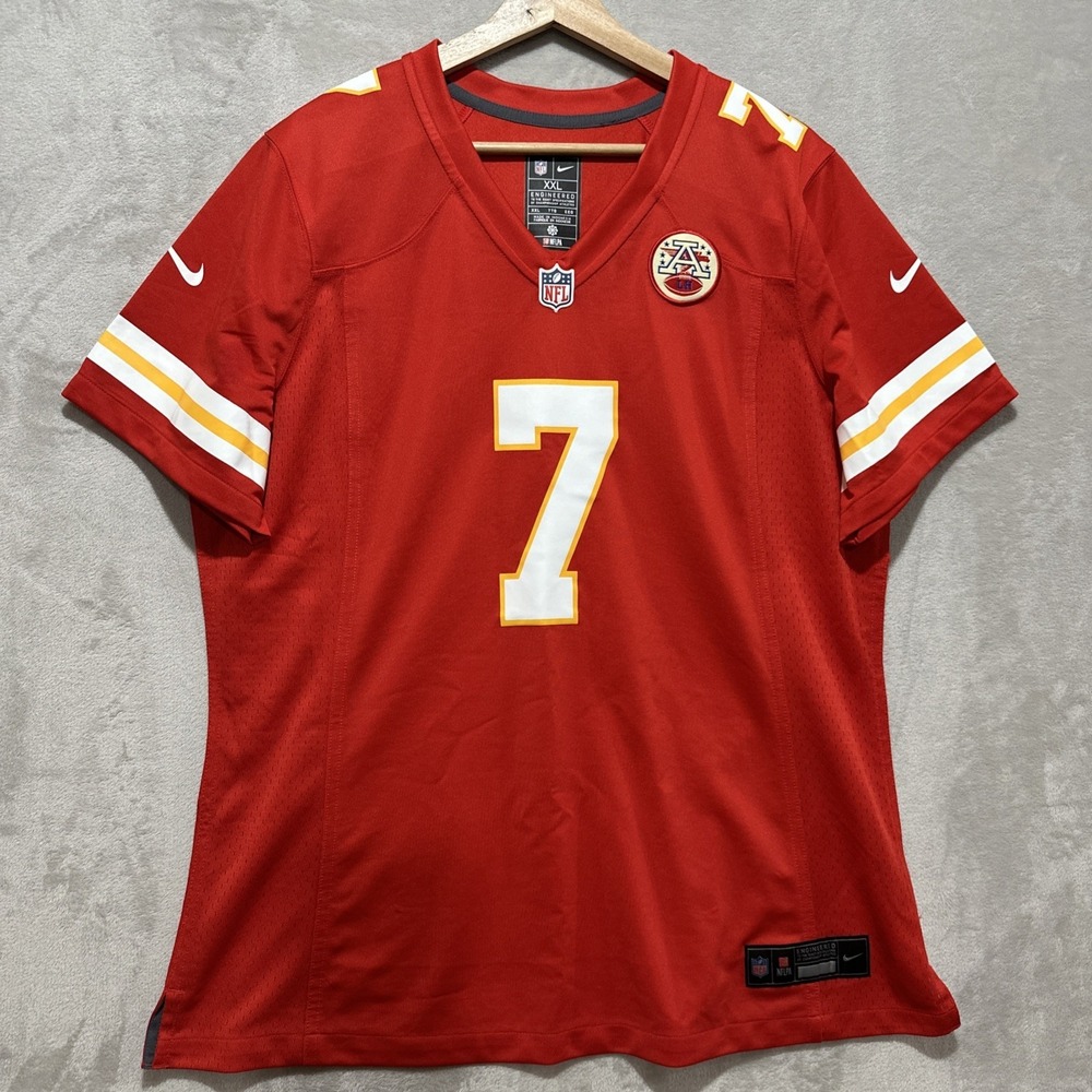 Nike Kansas City Chiefs XXL Red Home Jersey Harrison Butker #7 Short Sleeve Logo